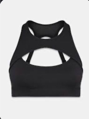 Savage x Fenty Black Cutout Sports Bra-02